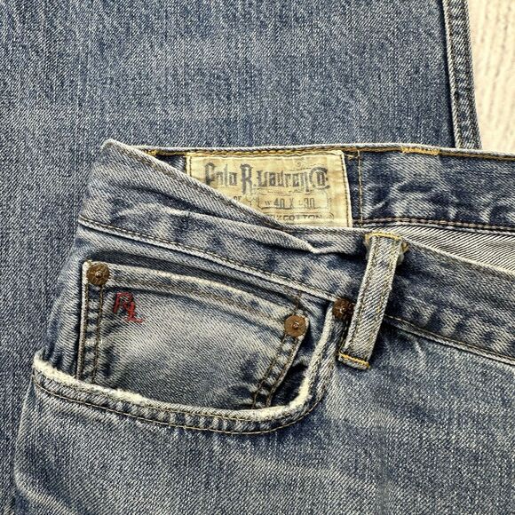 Polo Ralph Lauren Jeans Mens 40 x 27 Classic 867 Medium Wash Denim - Picture 5 of 15